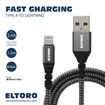 Picture of Eltoro Kevlar USB-A to Lightning Cable 1.5M with Nylon PP Yarn Jacket - Gray