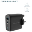 Picture of Powerology 63W Ultra-Quick GaN Charger 45W PD & USB-A 18W QC3.0 - Black