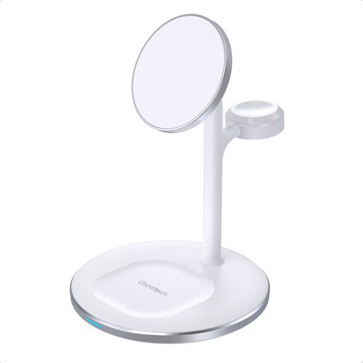 Picture of Choetech 3 in 1 Magnetic wireless charger station - White