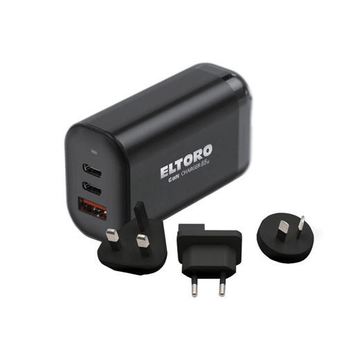 Picture of Eltoro Power Plug 65W Home Charger GaN PD with Travel Plug - Black