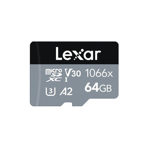 Picture of Lexar 64GB High Performance 1066x MicroSDHC™ / MicroSDXC™ UHS-I Card - Silver