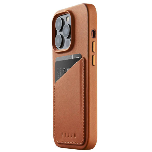 Picture of Mujjo Full Leather Wallet Case for iPhone 14 Pro - Tan