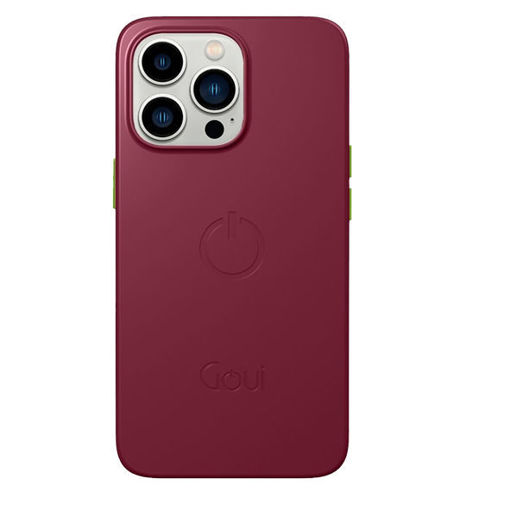 Picture of Goui Magnetic Case for iPhone 13 Pro Max with Magnetic Bars - Maroon Red