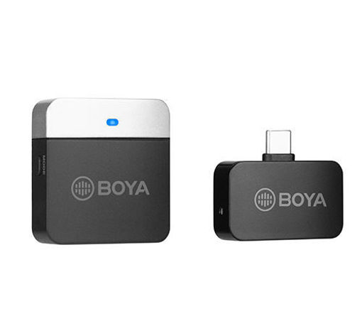 Picture of Boya BY-M1V3 2.4Ghz Wireless Microphone with Ear-Return Monitoring Function Type C - Black
