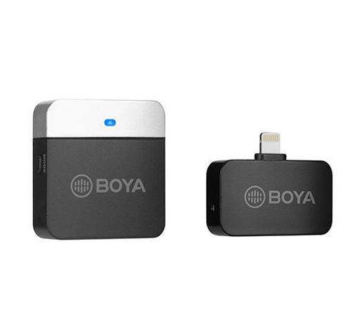 Picture of Boya BY-M1V5 2.4Ghz Wireless Microphone with Ear-Return Monitoring Function Lightning - Black