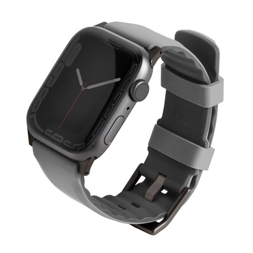Picture of Uniq Linus Airosoft Silicone Apple Watch Strap 42/44/45/49mm - Chalk Grey