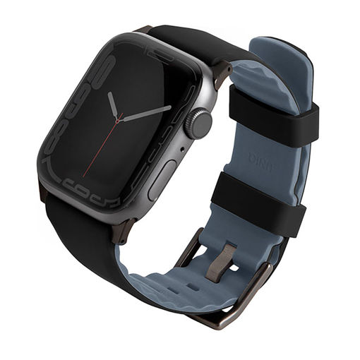 Picture of Uniq Linus Airosoft Silicone Apple Watch Strap 42/44/45/49mm - Midnight Black