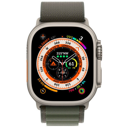 Picture of Apple Watch Ultra GPS + Cellular 49MM Titanium Case with Alpine Loop Small - Green