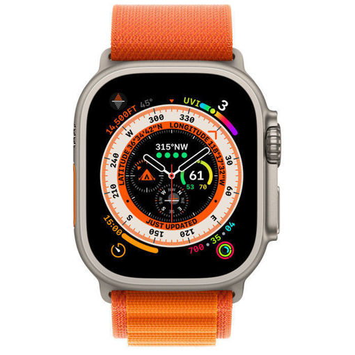 Picture of Apple Watch Ultra GPS + Cellular 49MM Titanium Case with Alpine Loop Medium - Orange