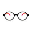 Picture of Specs Round Frame Kids Screen Glasses - Black/Red