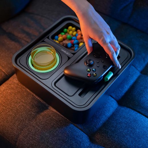 Picture of CouchConsole Cup Holder with Phone Stand Tray - Dark Green