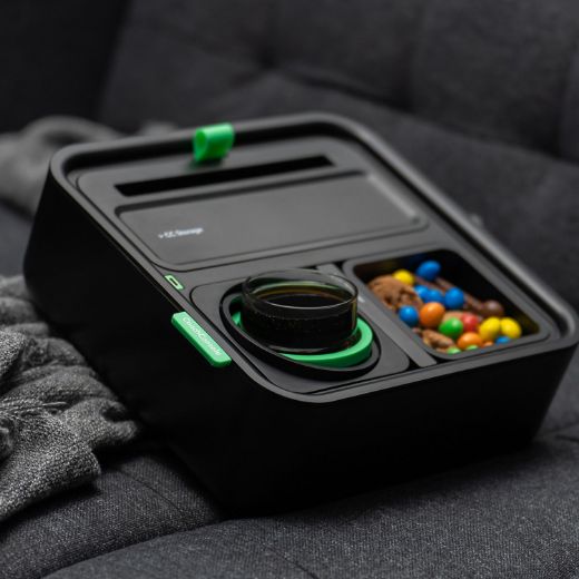 Picture of CouchConsole Cup Holder with Phone Stand Tray - Dark Green