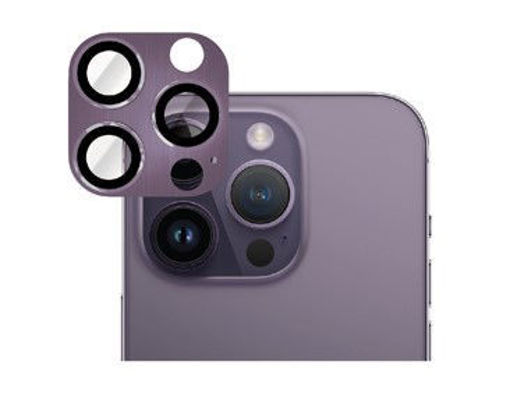 Picture of Smartix Premium Aluminum Camera Glass Protector for iPhone 14 Pro/Pro Max - Deep Purple