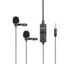 Picture of Boya Dual Mic Lavalier Microphone for Smartphones and DSLR - Black