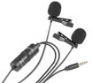 Picture of Boya Dual Mic Lavalier Microphone for Smartphones and DSLR - Black