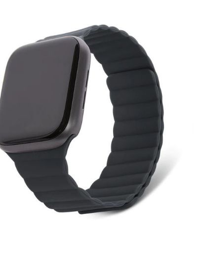 Picture of Decoded Silicone Magnet Traction Lite Strap for Apple Watch 49/45/44/42mm - Charcoal