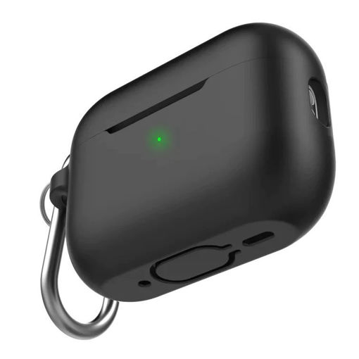 Picture of Ahastyle Silicone Keychain Case for AirPods pro 2 - Black