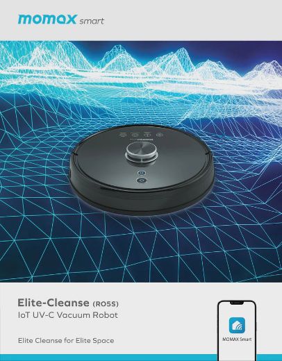 Picture of Momax Elite Cleanse IoT Vacuum Robot - Black