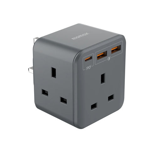 Picture of Momax OnePlug PD 20W 3-Outlet Cube Extension Socket - Grey