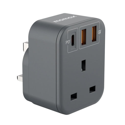 Picture of Momax OnePlug PD 20W 1-Outlet Cube Extension Socket - Black