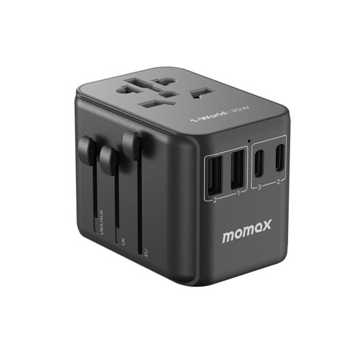 Picture of Momax 1-World PD 35W 5 ports Travel Adaptor - Black