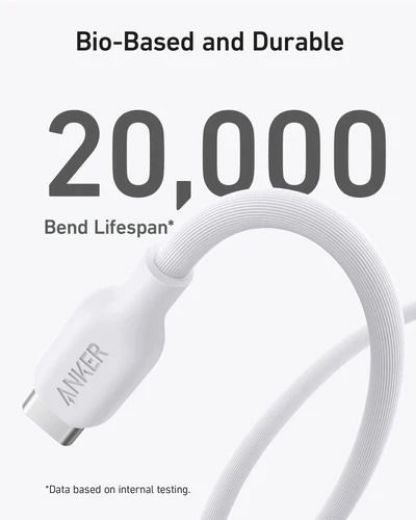 Picture of Anker PowerLine USB-C to Lightning Bio-Based 1.8M - White