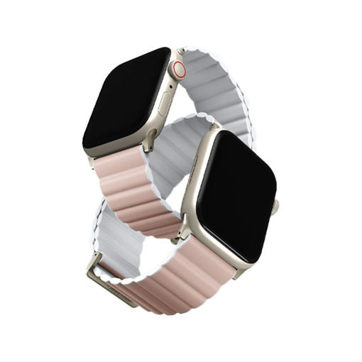Picture of Uniq Revix Premium Edition Reverible Strap for Apple Watch 49/45/44/42mm - Blush Pink/White