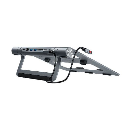 Picture of AceFast Multi-Function Stand HUB for Laptop - Gray