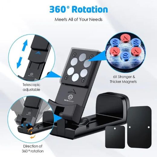 Picture of WixGear Travel Magnetic Phone Holder - Black