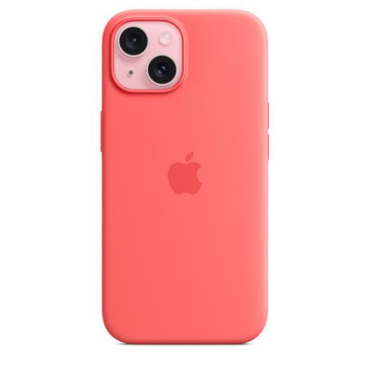 Picture of Apple iPhone 15 Silicone Case with MagSafe - Guava
