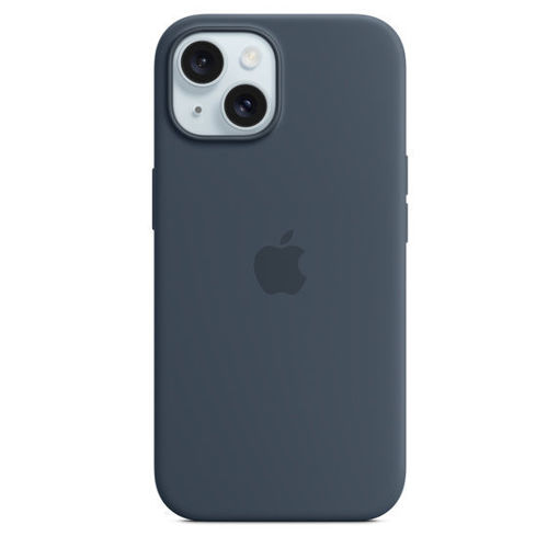 Picture of Apple iPhone 15 Silicone Case with MagSafe - Storm Blue