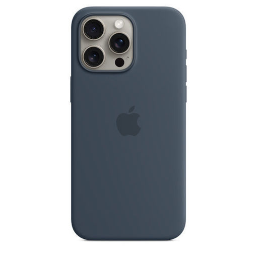 Picture of Apple iPhone 15 Pro Silicone Case with MagSafe - Storm Blue