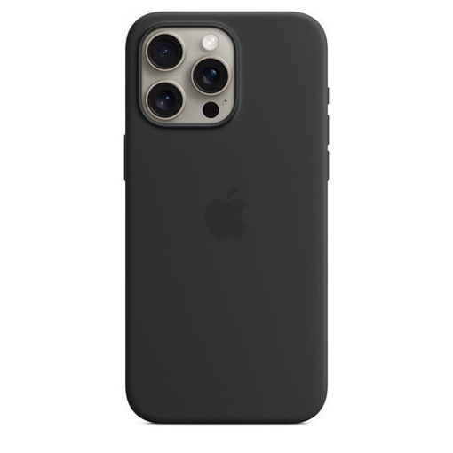 Picture of Apple iPhone 15 Pro Silicone Case with MagSafe - Black