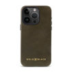 Picture of Gold Black Leather Case Luxe with MagSafe for iPhone 15 Pro - Green