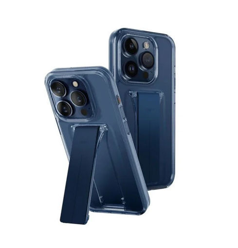 Picture of Uniq Hybrid Case for iPhone 15 Pro Max Heldro Mount With Stand - Deep Blue