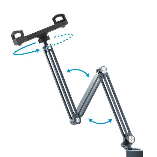 Picture of Momax Multi-Stand Full Motion Desk Mount for Tablet - Space Grey
