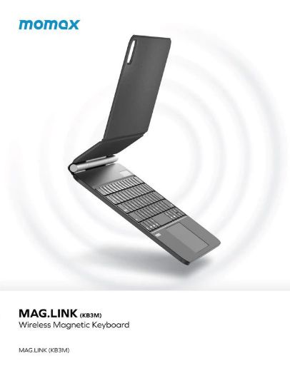 Picture of Momax MAG LINK Wireless Magnetic Keyboard - Black