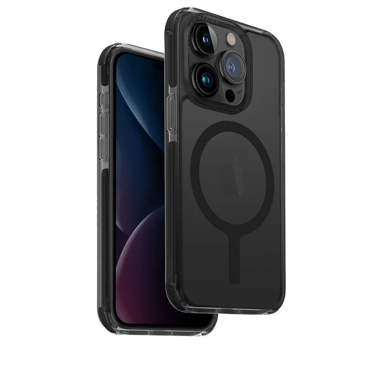 Picture of Uniq Hybrid Combat Case for iPhone 15 Pro Max Magclick Charging (AF) - Black