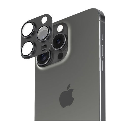 Picture of Smartix Premium Aluminium Camera Glass for iPhone 15 Pro/Pro Max - Black Titanium