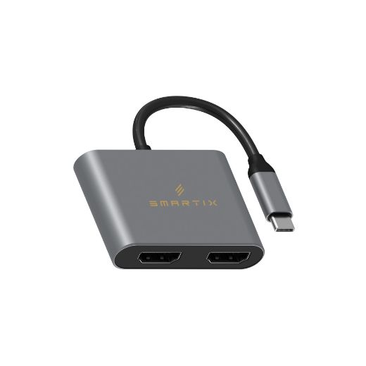 Picture of Smartix Premium USB-C To Dual HDMI Hub - Grey