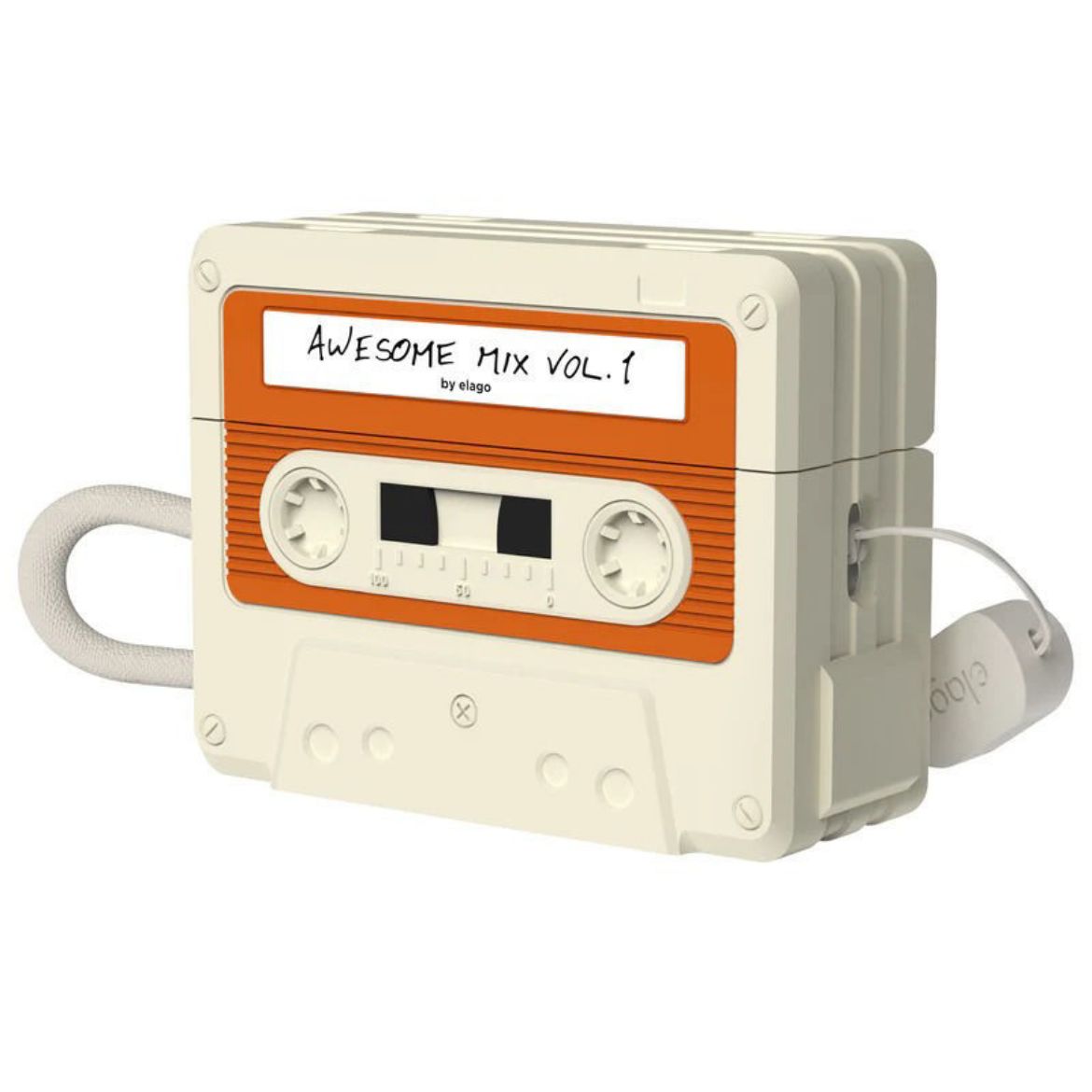 Picture of Elago AirPods Pro 2 With Strap Cassette Tape Case - White