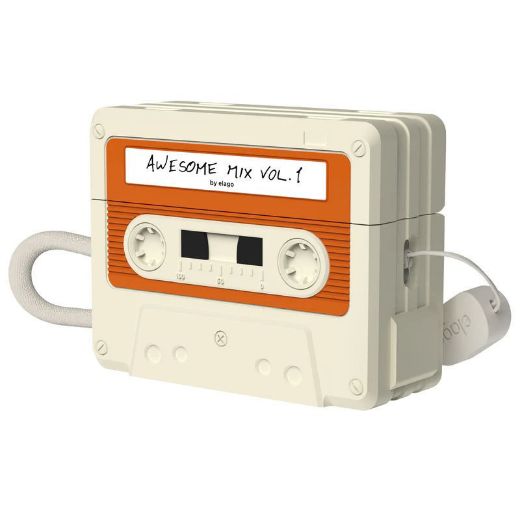Picture of Elago AirPods Pro 2 With Strap Cassette Tape Case - White