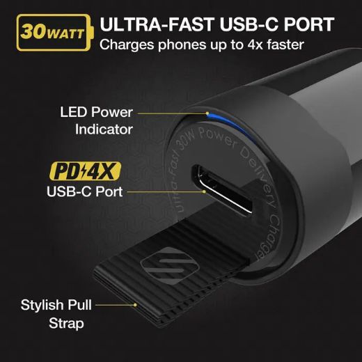 Picture of Scosche Mini Car Charger USB-C 30W - Black