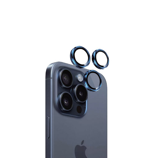 Picture of Eltoro Individual Ar Metal Rings Camera Lens Protector for iPhone 15 Pro/15 Pro Max  - Blue