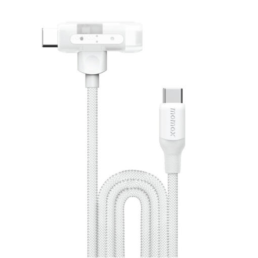 Picture of Momax Link Flow Duo 2 in 1 USB-C/Lightning Cable 1.5M - White