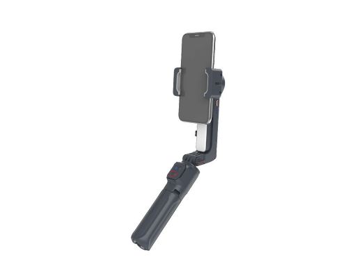 Picture of Porodo 2-Axis Gimbal Stabilizer Extension Rod/Built-in Tripod - Black