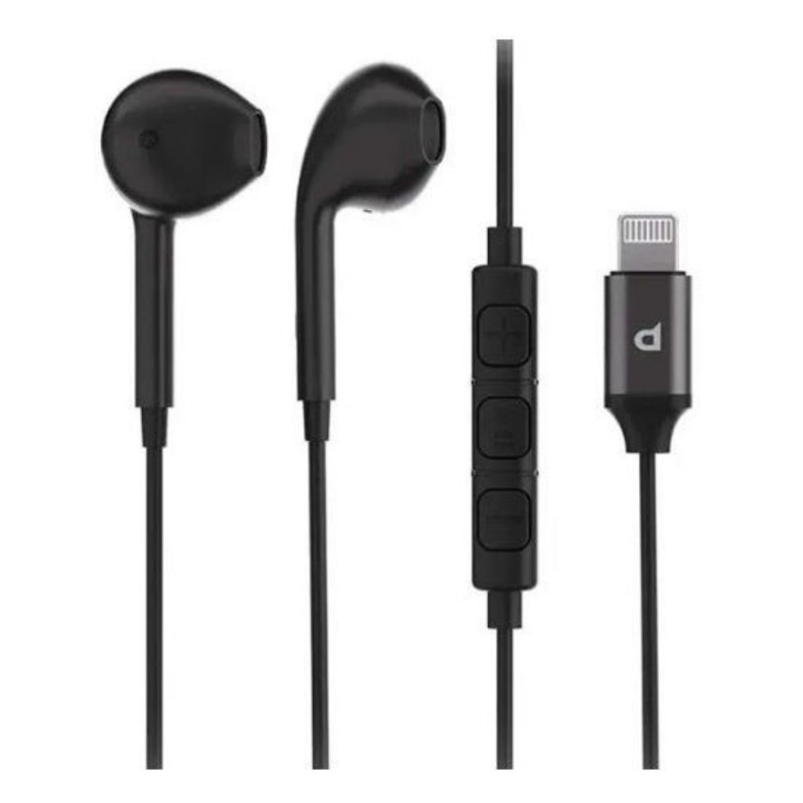 Picture of Powerology Stereo Earphone Lightning Connector 1.2m/4ft - Black
