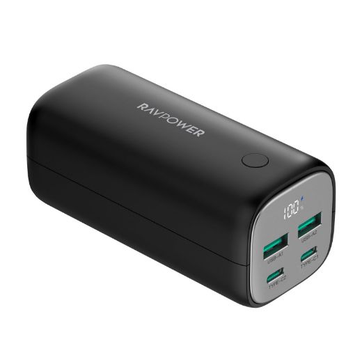 Picture of Ravpower Pro 20000mAh GaN PD70W 4-Port Portable Charger - Black