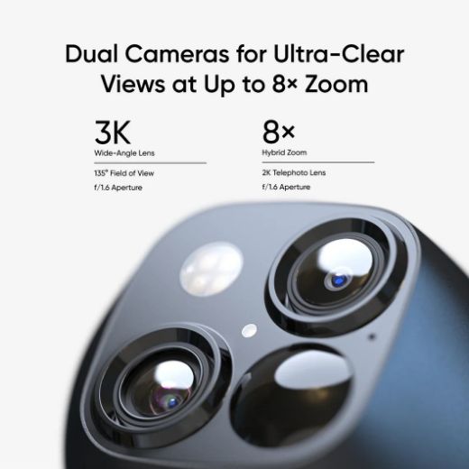 Picture of Eufy 3K Daul Cameras Pan and Tilt SoloCam S340 - Black/White