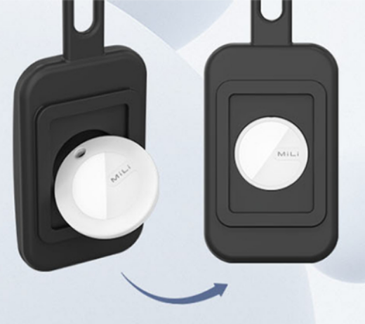 Picture of MiLi MiTag Plus Bluetooth Item Finder With Luggage Tag Works with apple Find My - Black